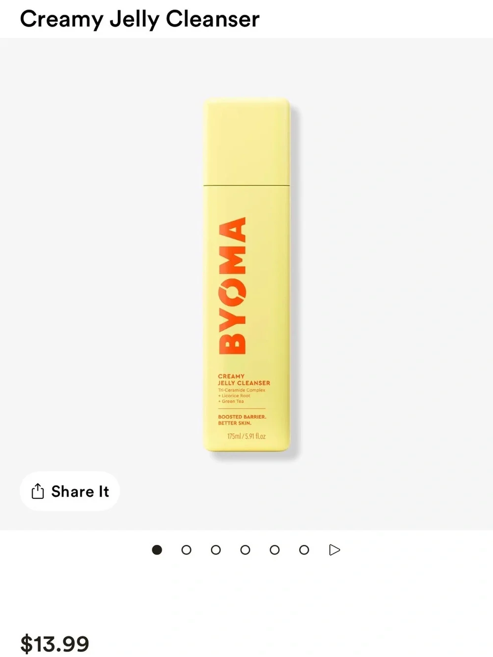 Bundle of 5! BYOMA Creamy Jelly Cleanser & Moisturizing Gel-Cream Skincare set